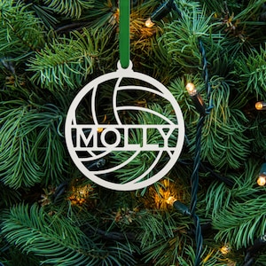 Personalized Volleyball Metal Christmas/Holiday Ornament