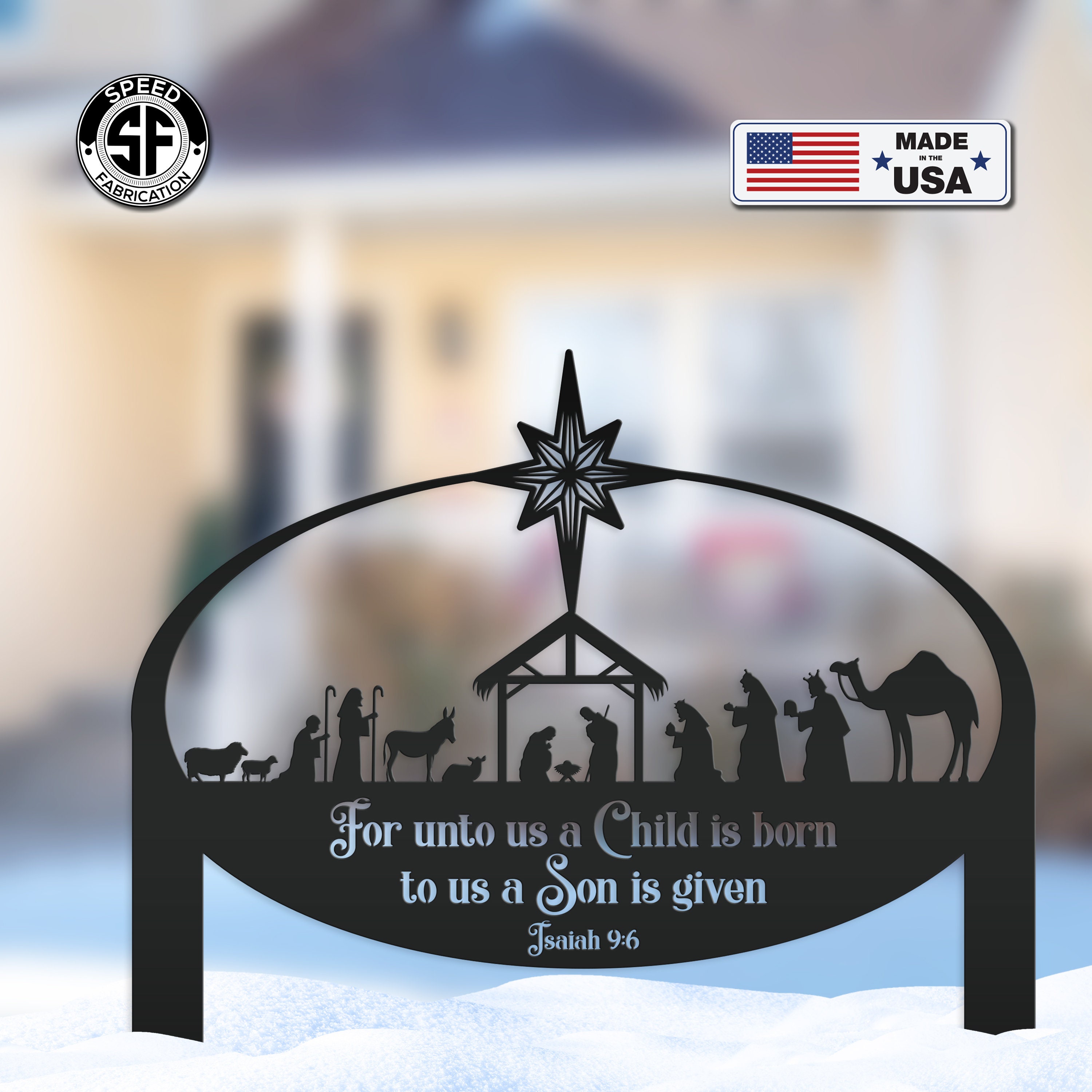 Metal Nativity Yard Sign Outdoor Christmas Decor Etsy