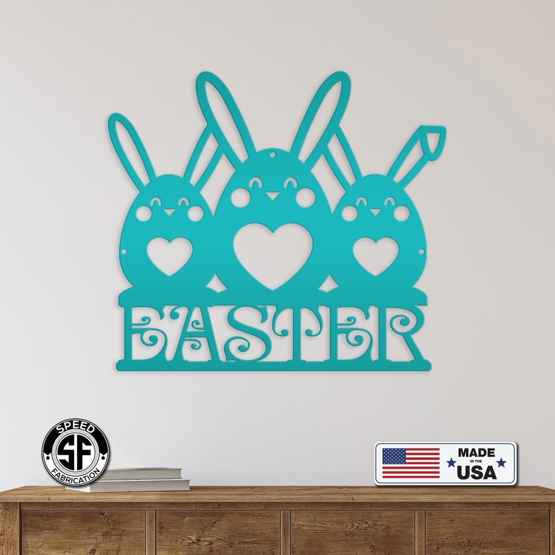 Colorful Metal Easter Sign Door Hanger for Easter Etsy