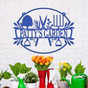 Personalized Garden Sign, Hanging Garden Sign