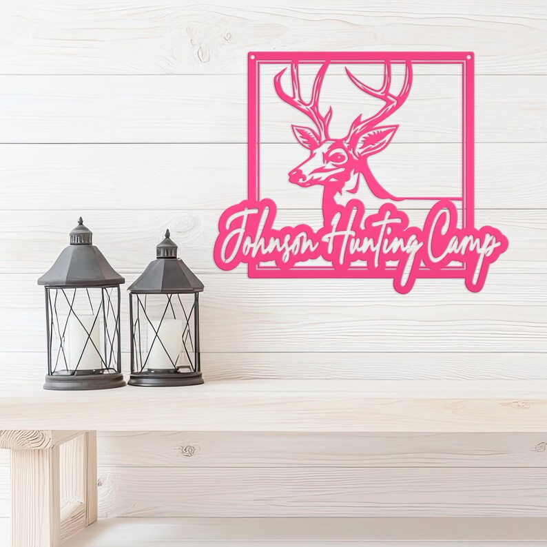 Personalized Deer Hunting Camp Metal Sign - Your Own Wording Rosa