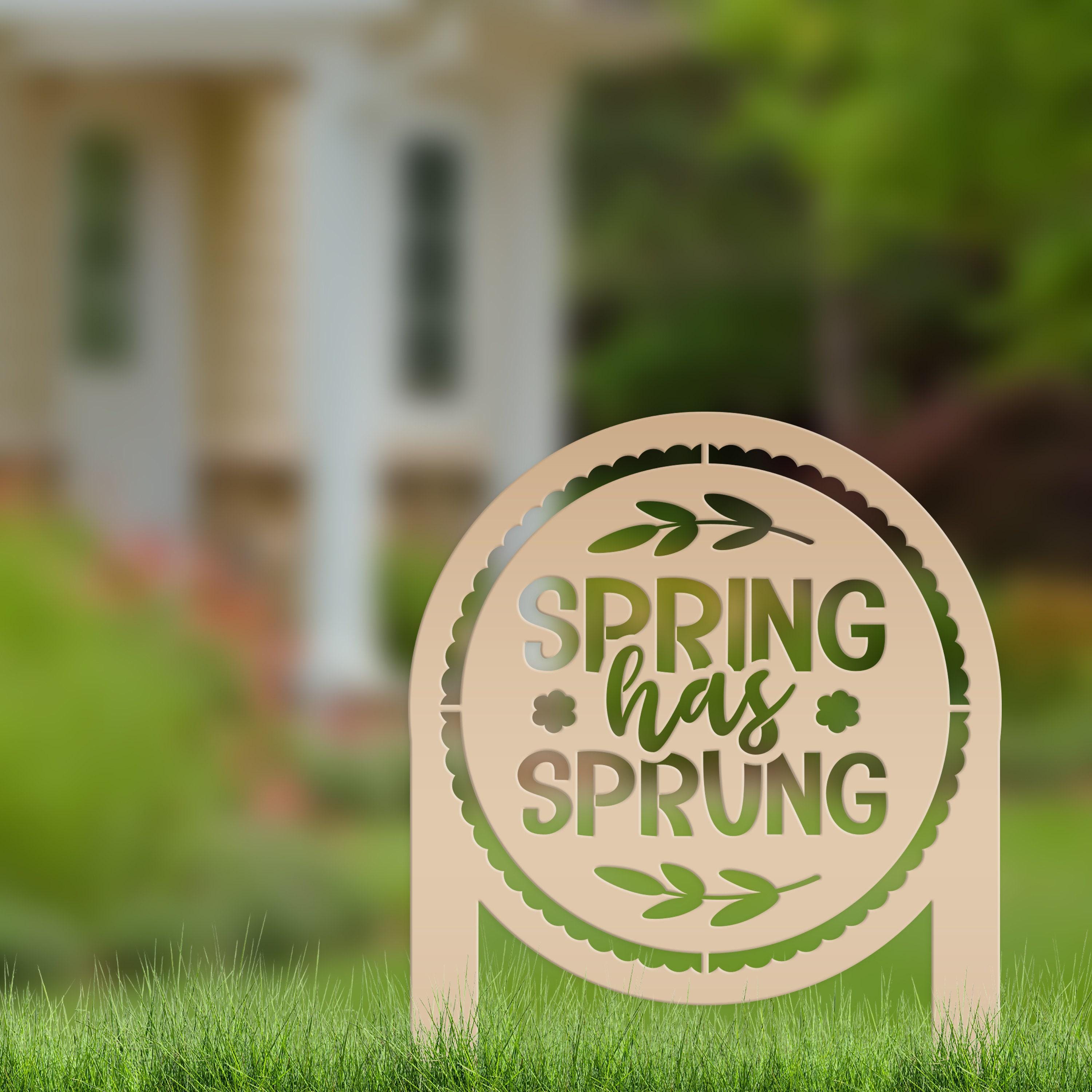 Metal Spring Has Sprung Yard Stake - Outdoor Spring Decor - Etsy