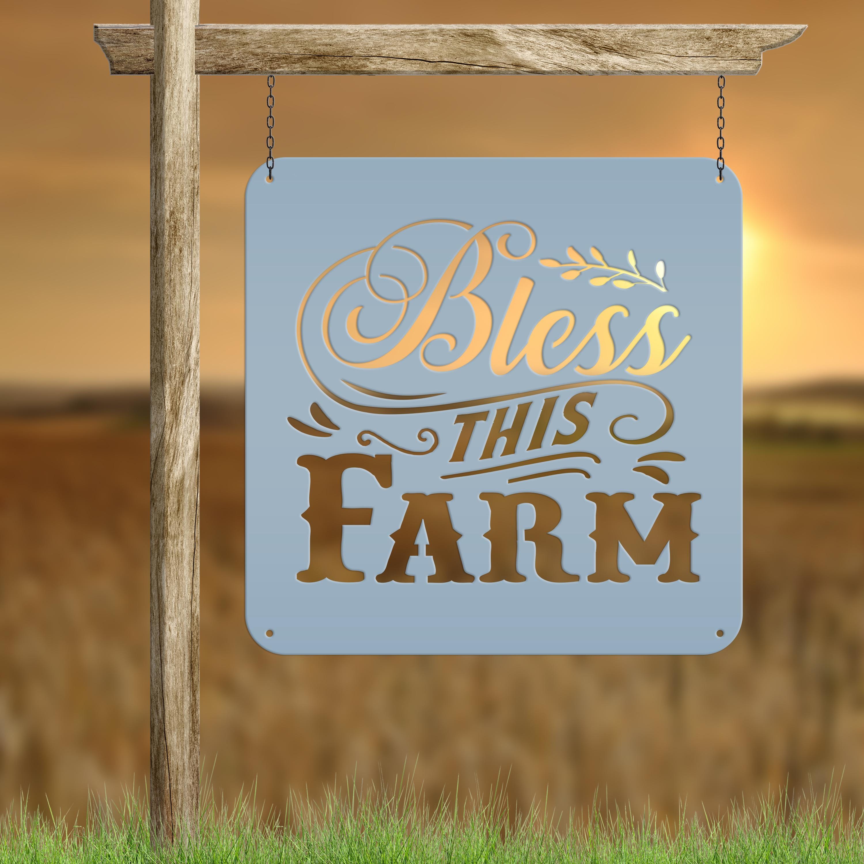 Bless This Farm Metal Sign-home Decor Sign - Etsy
