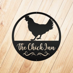 Chicken Coop Decor, Hen House Sign, Metal Farm House Outdoor Signage, Chicken Farmer Gift Idea