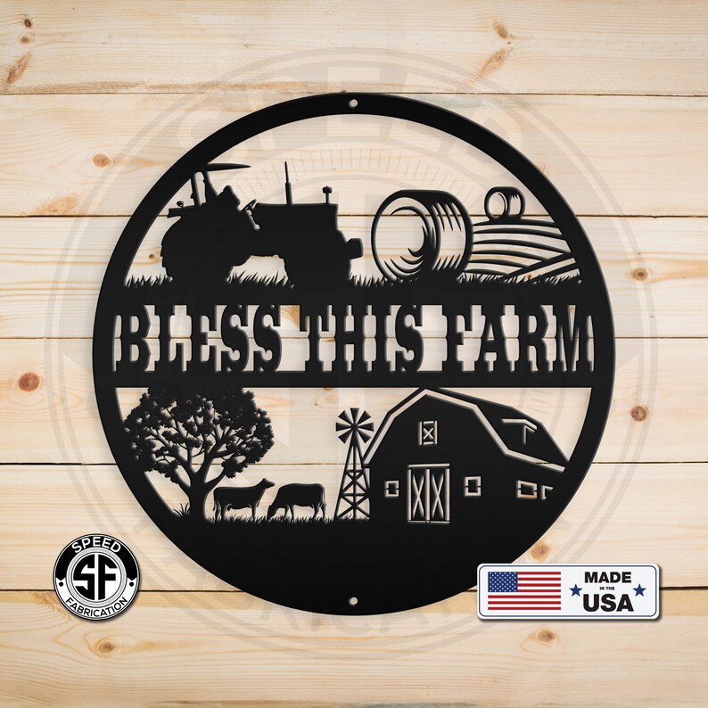 Bless This Farm Metal Sign Bless This Farm Metal Sign
