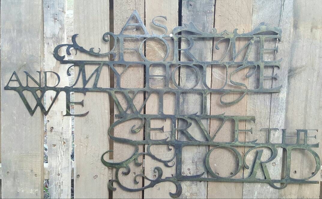 Bible Verse Christian metal wall hanging Hand Stained in Etsy