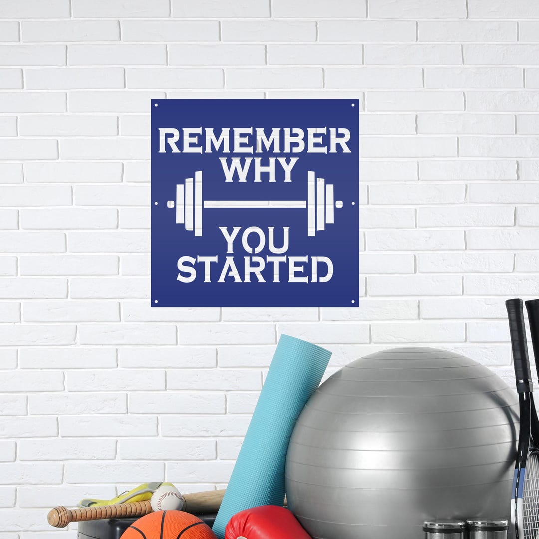 Gym Sign - Motivational Fitness Sign - at Home Gym Sign - Work Out Sign ...