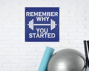 Gym Sign - Motivational Fitness Sign - At Home Gym Sign - Work Out Sign