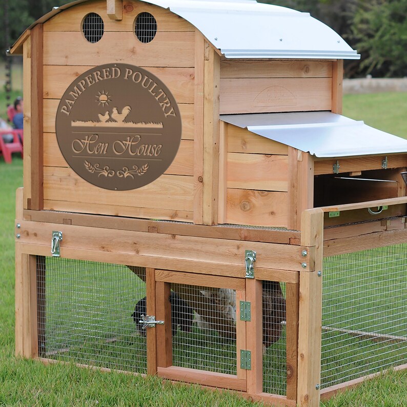 Chicken coup sign, Custom Outdoor Metal Sign for a Chicken run! Oil Rubbed Bronze