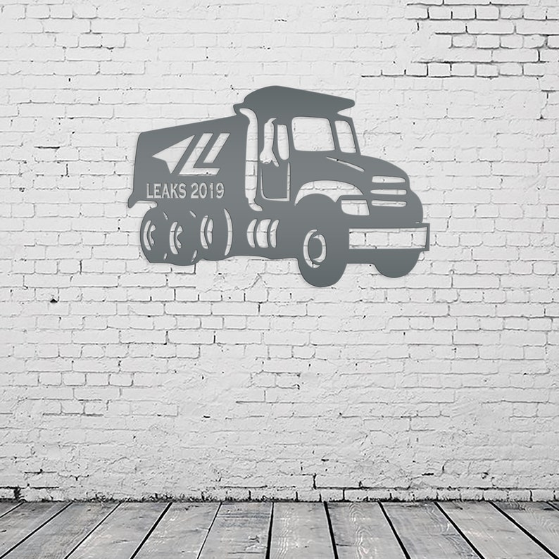 Personalized Dump Truck Metal Sign Etsy