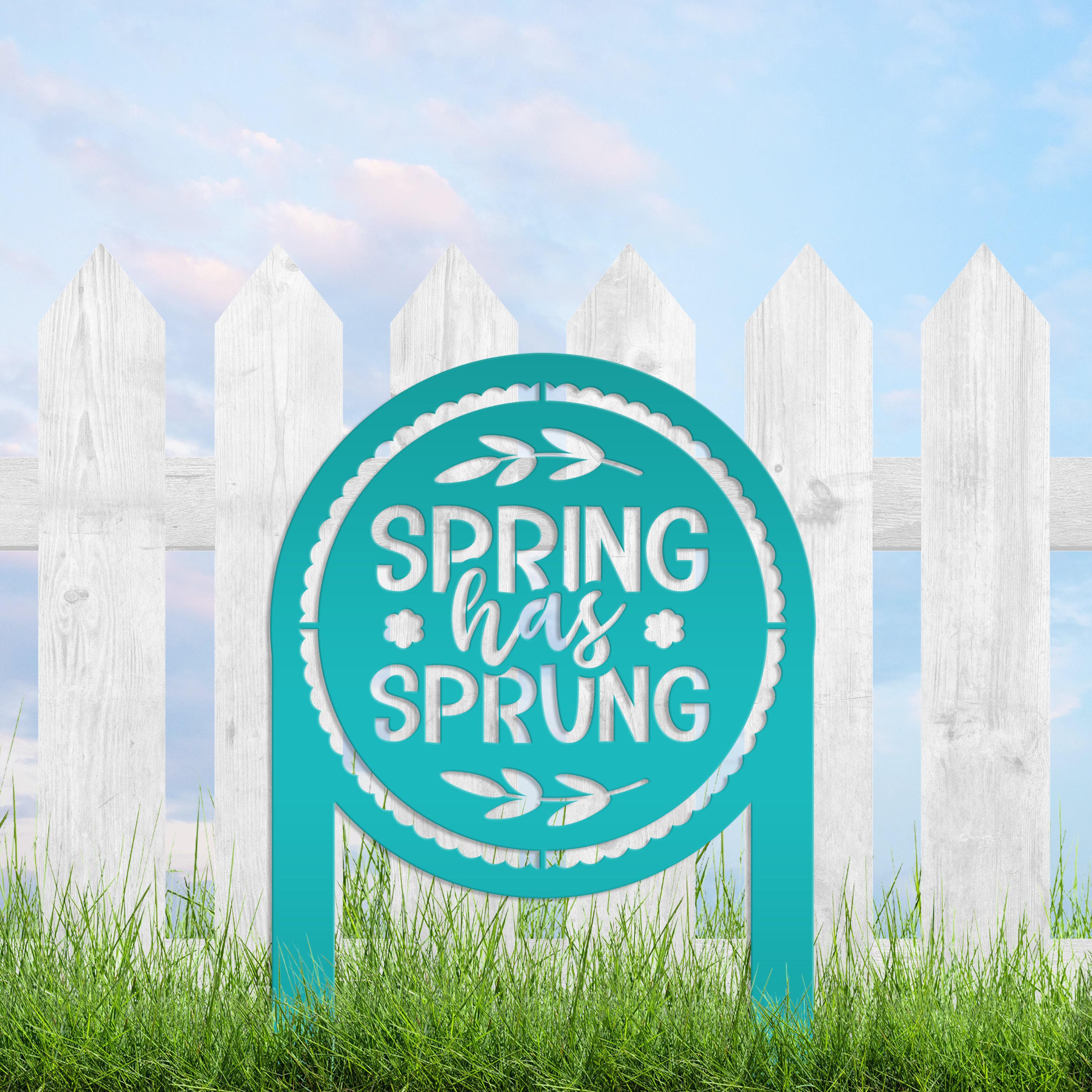 Metal Spring Has Sprung Yard Stake - Outdoor Spring Decor - Etsy
