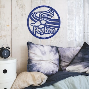 Letrero de atletismo - Regalo personalizado para atletas - Idea de regalo para la noche de graduación Navy