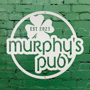 Custom Pub Sign, St. Patrick&#39;s Day Sign, Man Cave Sign, Basement Bar Sign