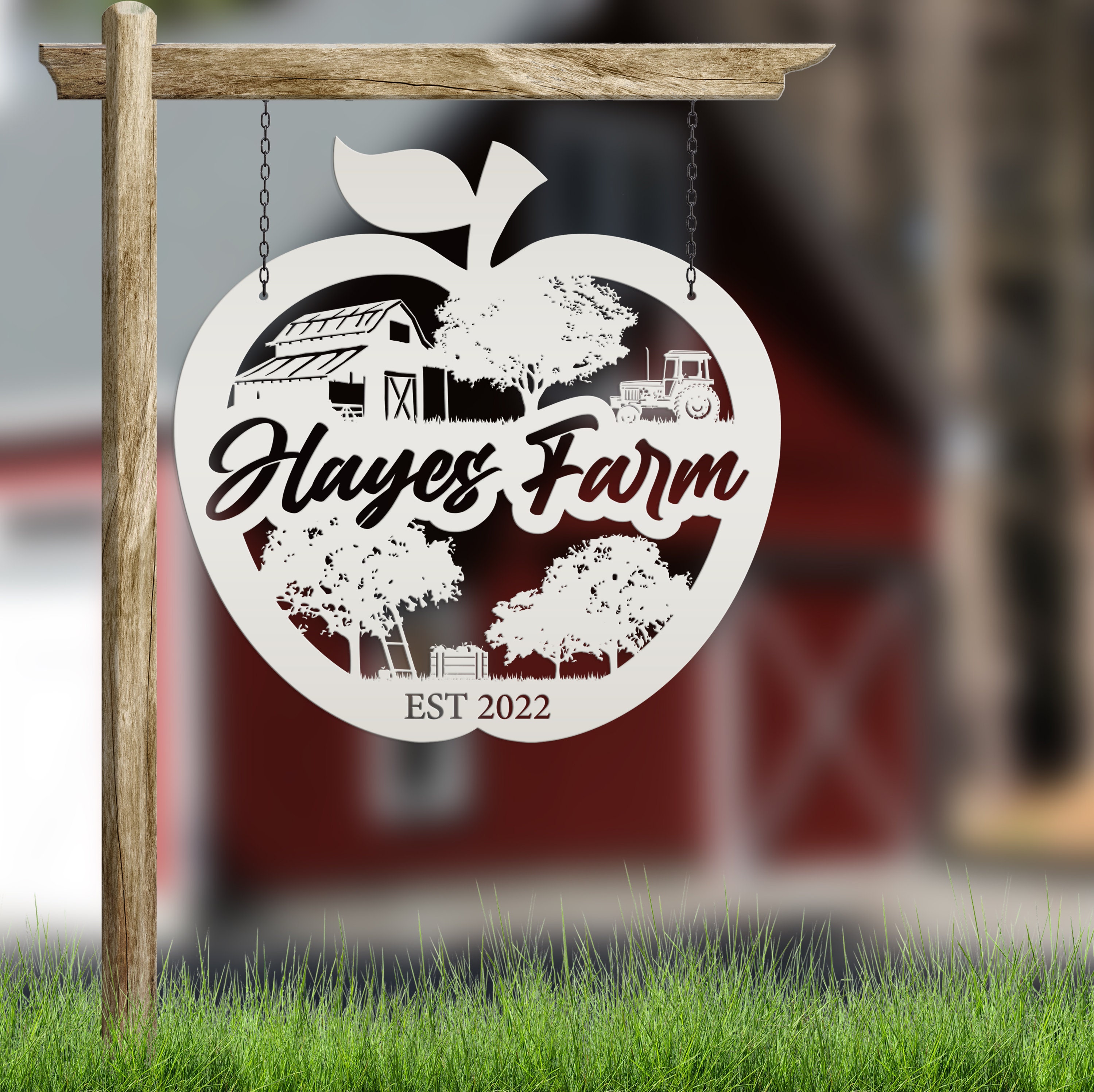 Sign Posts Orchard For Rows Farm Sign Apple Orchard Sign, Metal Indoor Outdoor Wall Signage ...