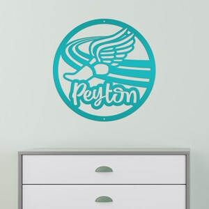 Letrero de atletismo - Regalo personalizado para atletas - Idea de regalo para la noche de graduación Teal