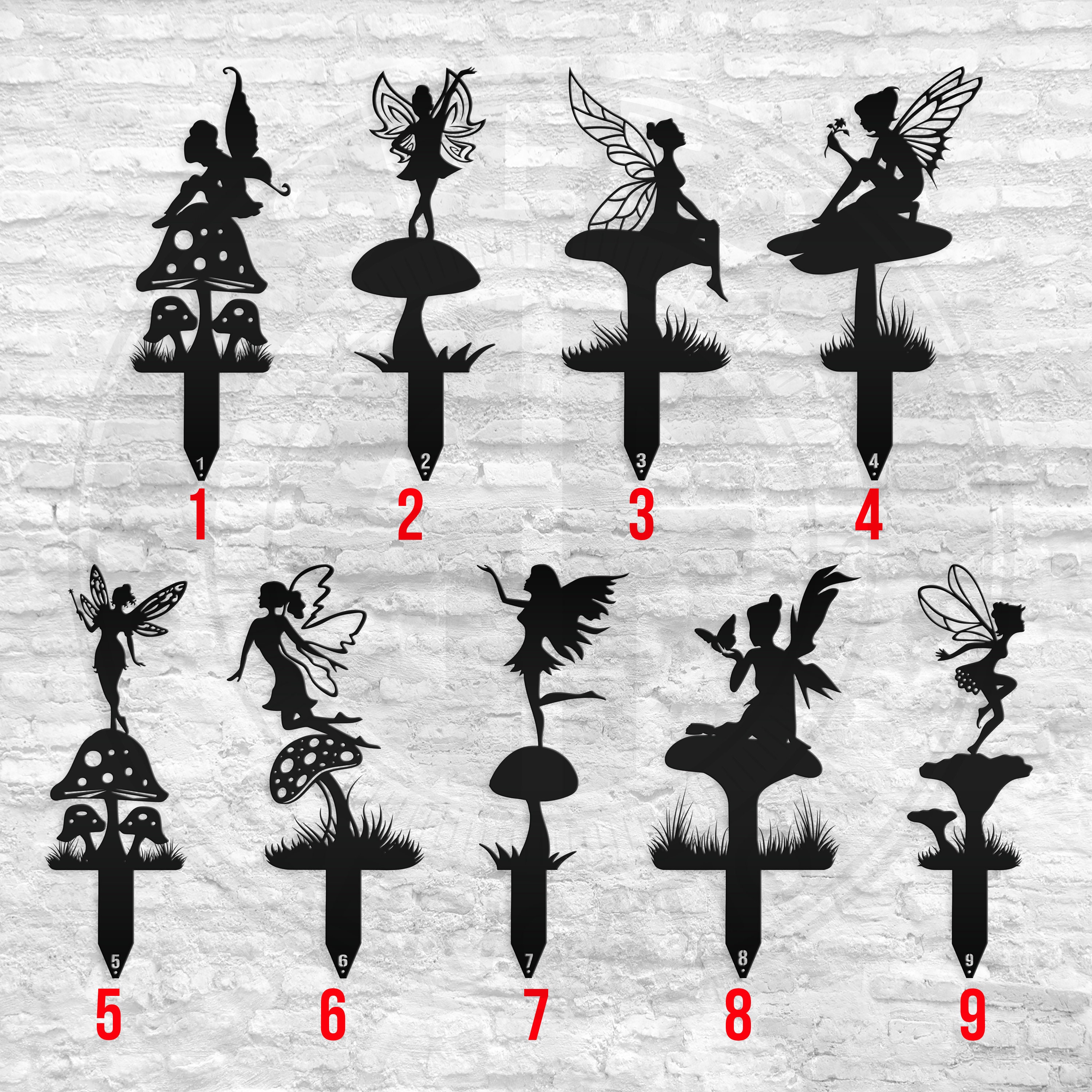 Metal Garden Fairy Yard Stakes Etsy
