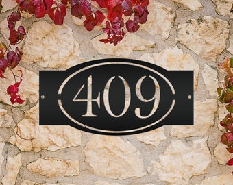 Personalized House Number Metal Sign