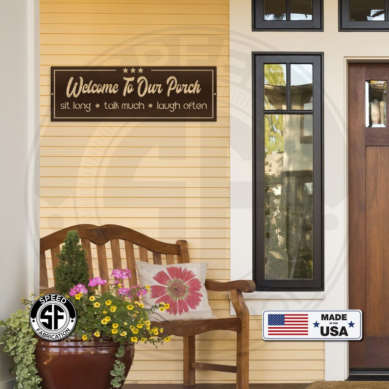 to Our Porch Metal Sign Etsy