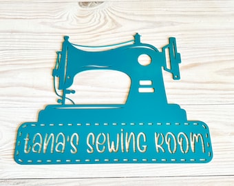 Sewing Machine Gift Idea, This personalized metal wall art will be sure to surprise the seamstress in your life!