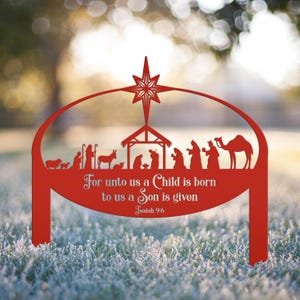 Metal Nativity Yard Sign, Outdoor Christmas Decor