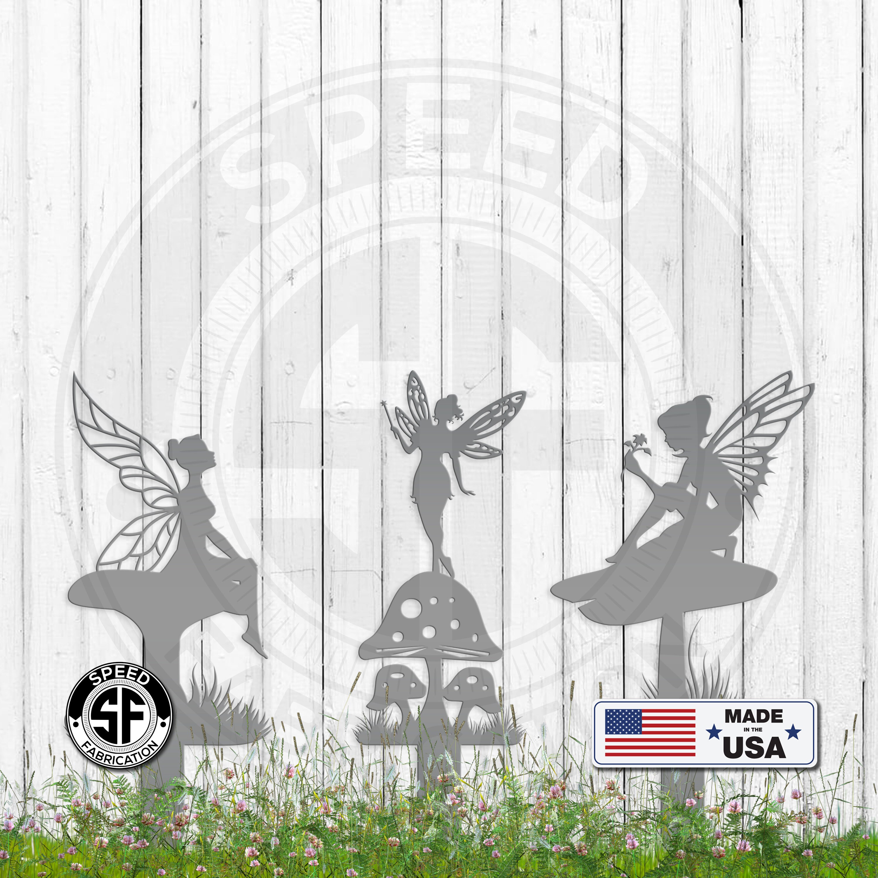 Metal Garden Fairy Yard Stakes Etsy