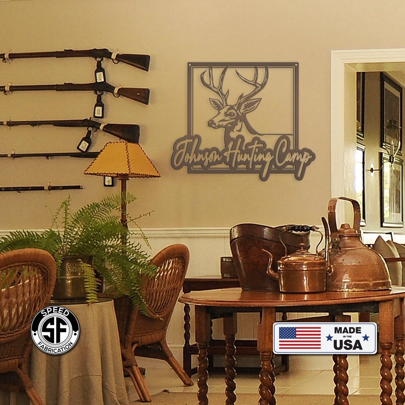 Personalized Deer Hunting Camp Metal Sign Your Own Wording Etsy