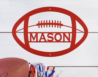 Personalized Football Metal Sign