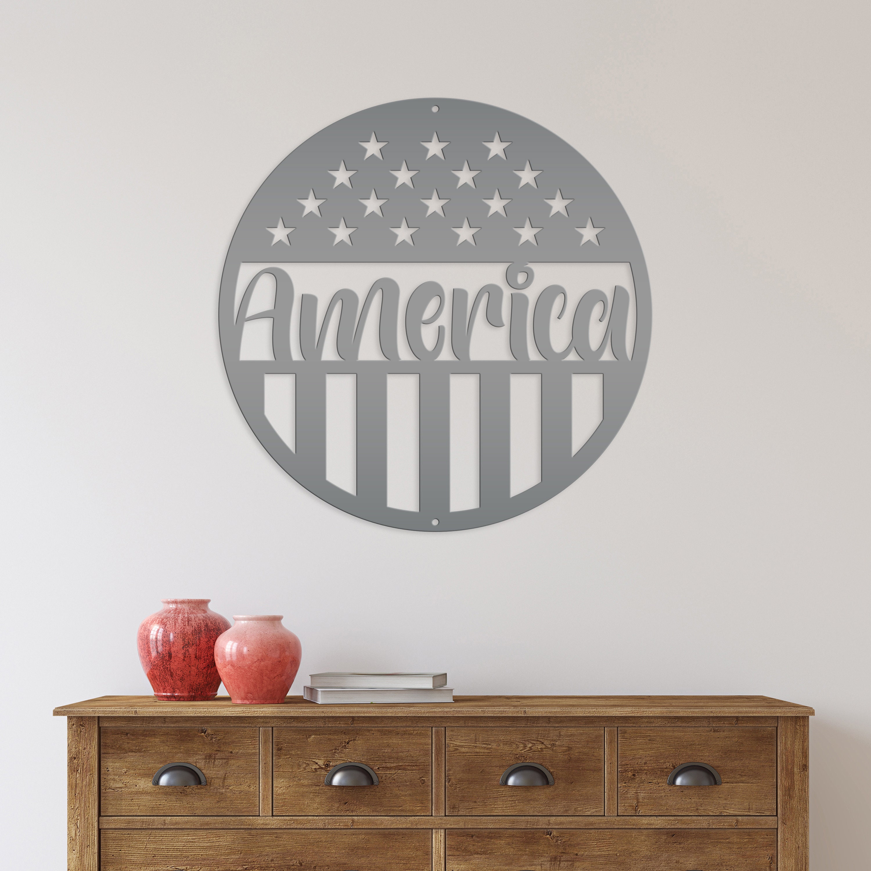 America Metal Sign - Patriotic Sign - Etsy