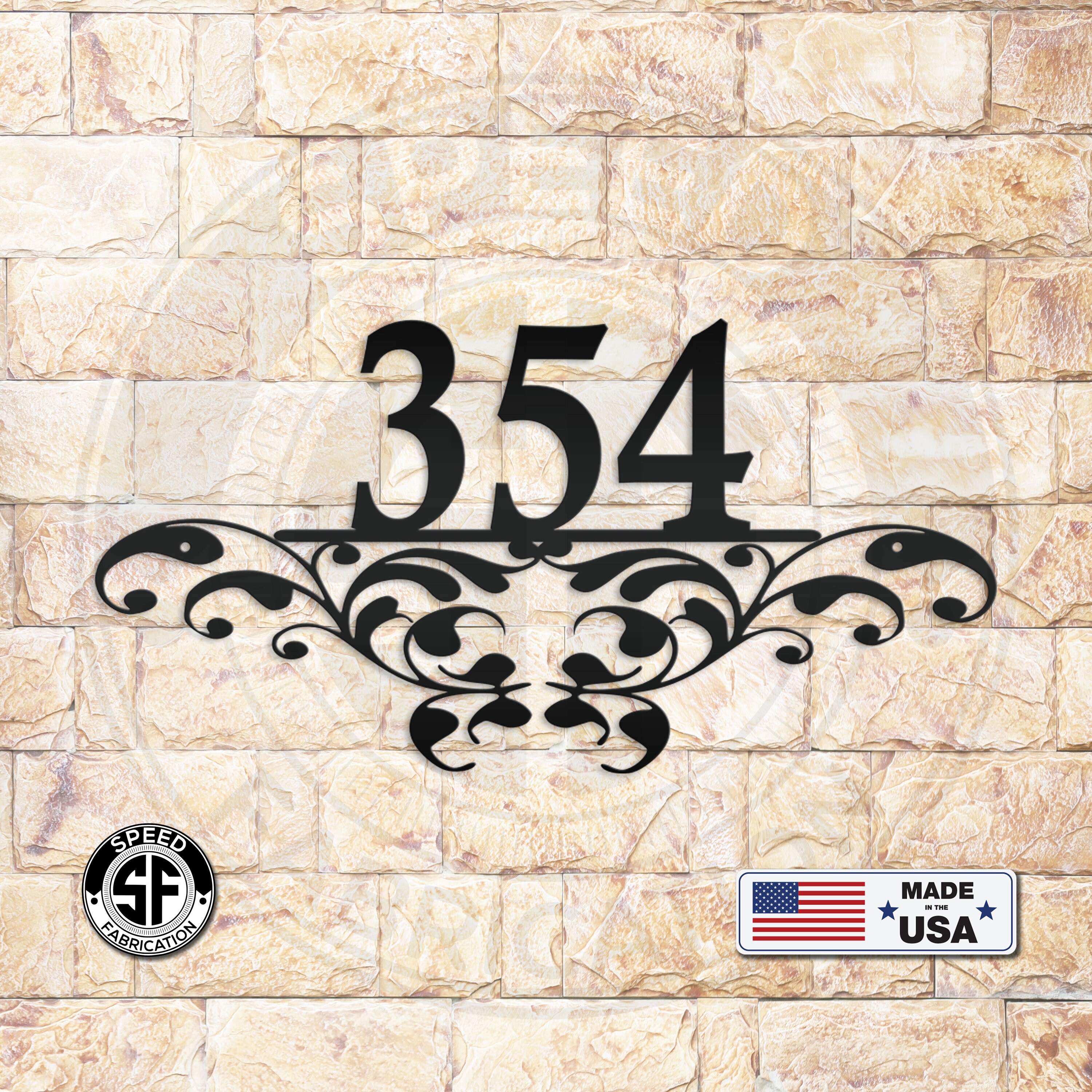 Personalized Decorative House Number Metal Sign Etsy