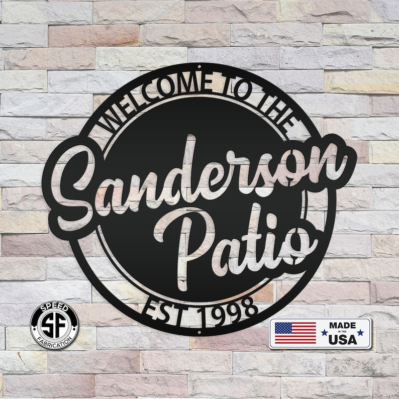 Personalized Patio Sign - Your Own Wording 