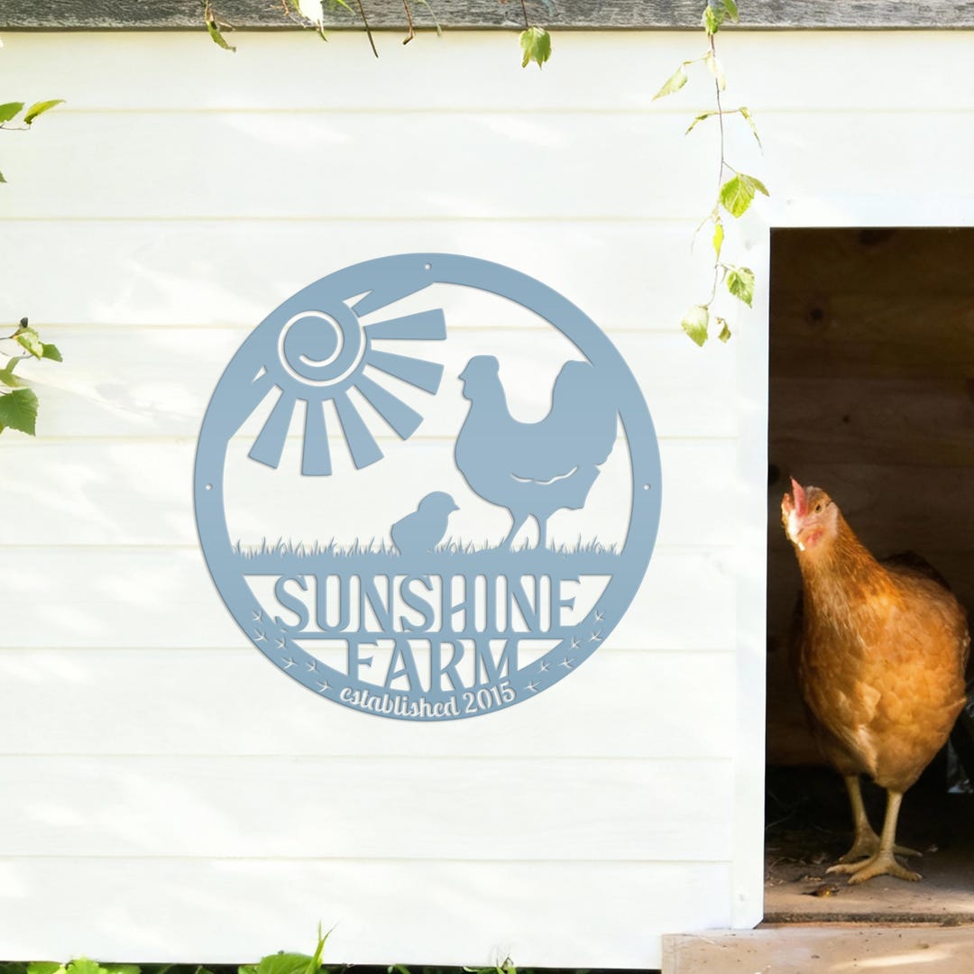 Custom Chicken Sign - Personalized Chicken Farm Sign - Etsy