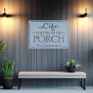 Personalized Life is Better on the Porch Metal Sign - Etsy