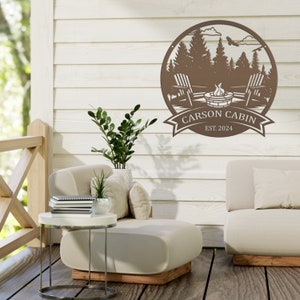 Campfire Sign With Family Name - Rustic Handcrafted Outdoor Decor ...