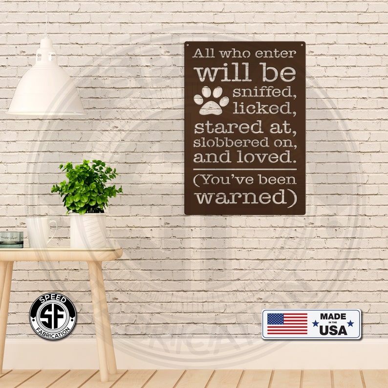 Cute Dog Saying Sign Etsy