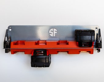 Cordless Tool Double Battery Rack - Variety of Brand Names