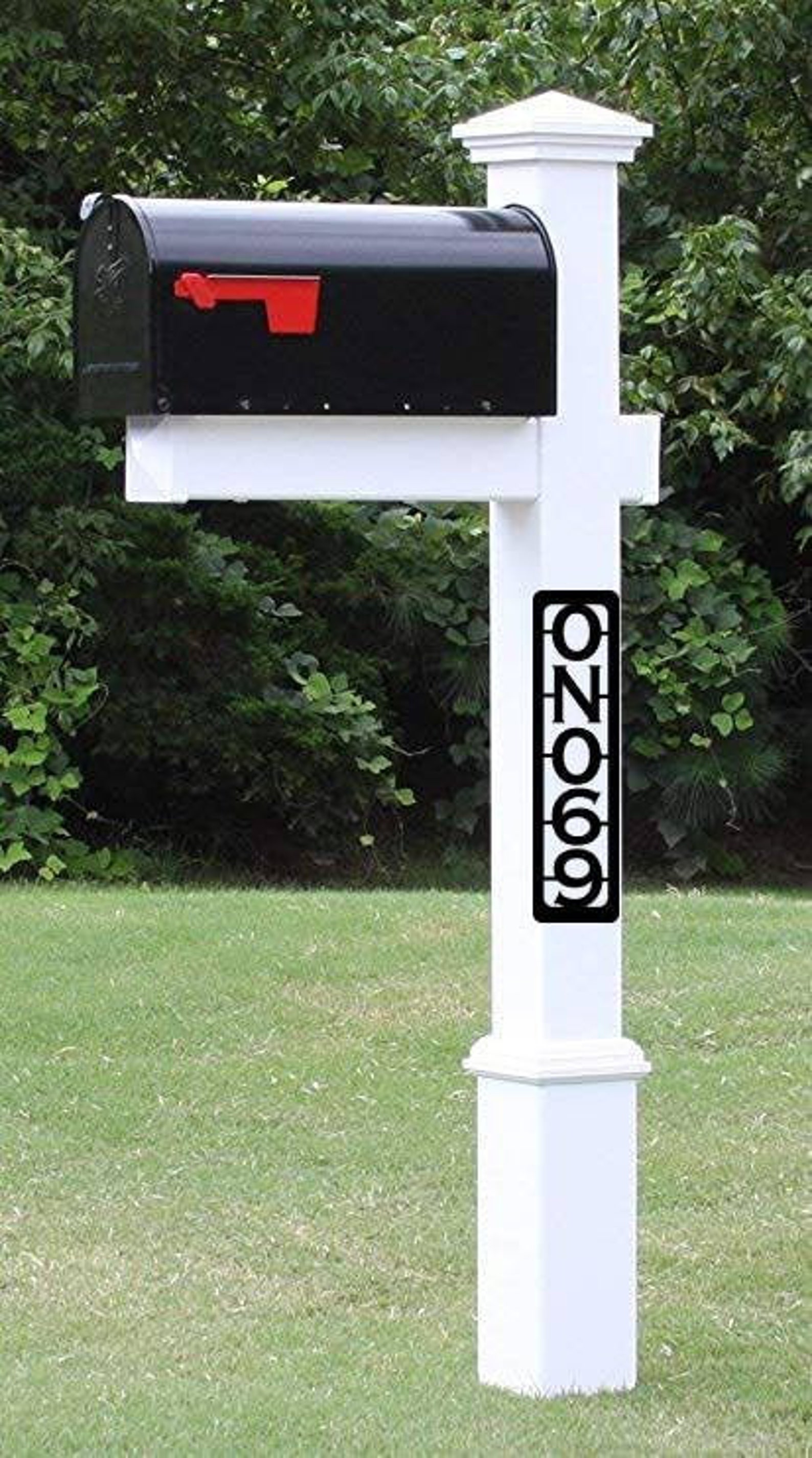 Mailbox Post Address Number Plaque Etsy