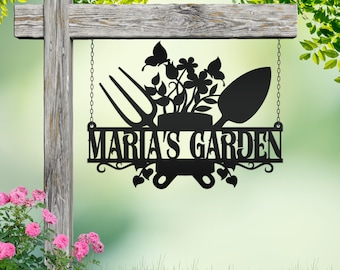 Custom Garden Tools Sign - Outdoor Garden Sign - Custom Garden Stake - Mother's Day Gift