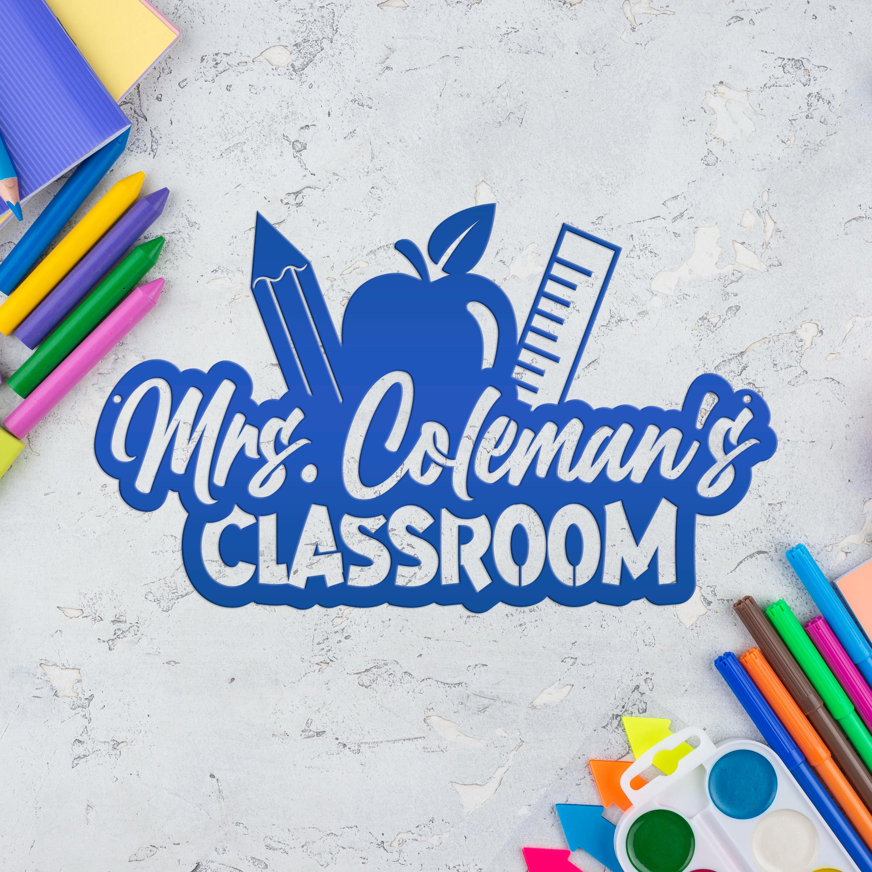 Custom Teacher's Name Classroom Metal Sign - Etsy