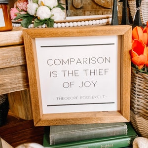 Comparison is the thief of joy- Theodore Roosevelt quote