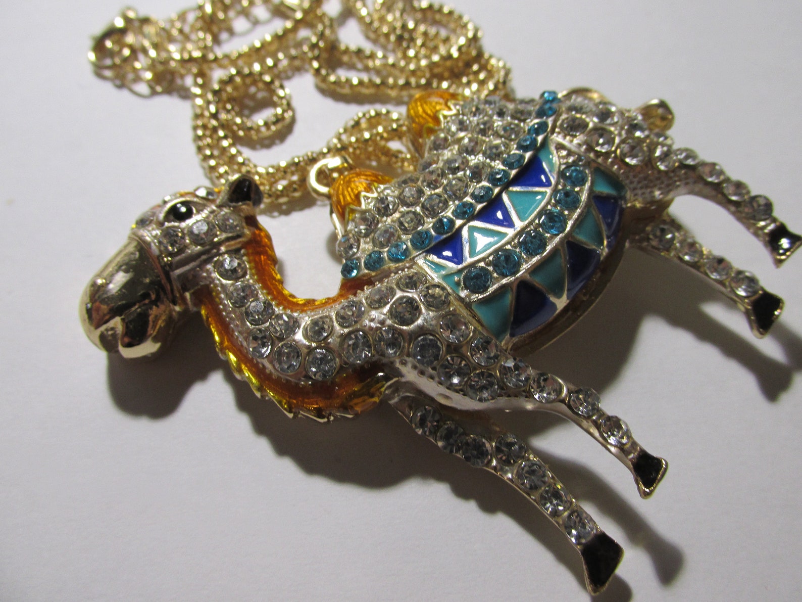 Metal Rhinestone Camel PendantNecklace 25 Etsy