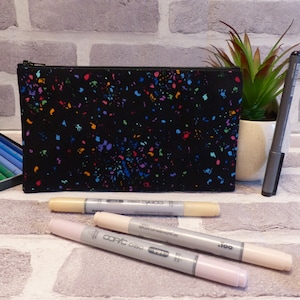 Paint splatter pencil case, artist pencil case, paint splatter, paint flick, artist, art student, painter, cute, back to school, paint splat