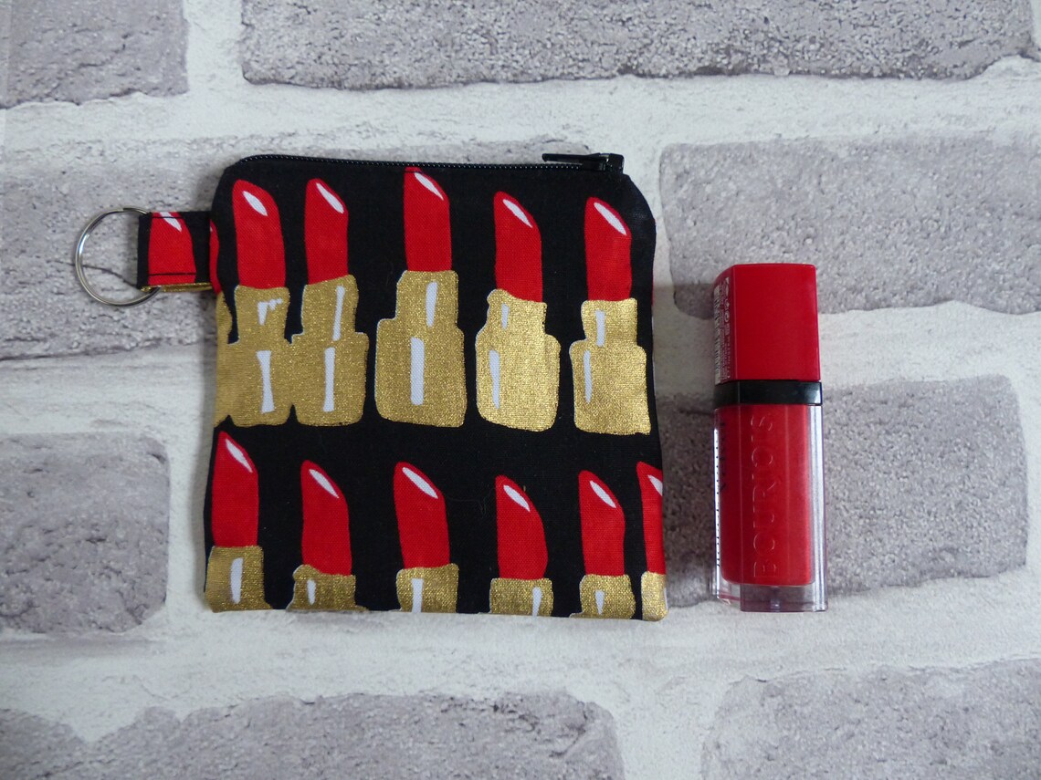 Lipstick Coin Purse Lipstick Pouch Makeup Pouch Discreet Etsy Denmark