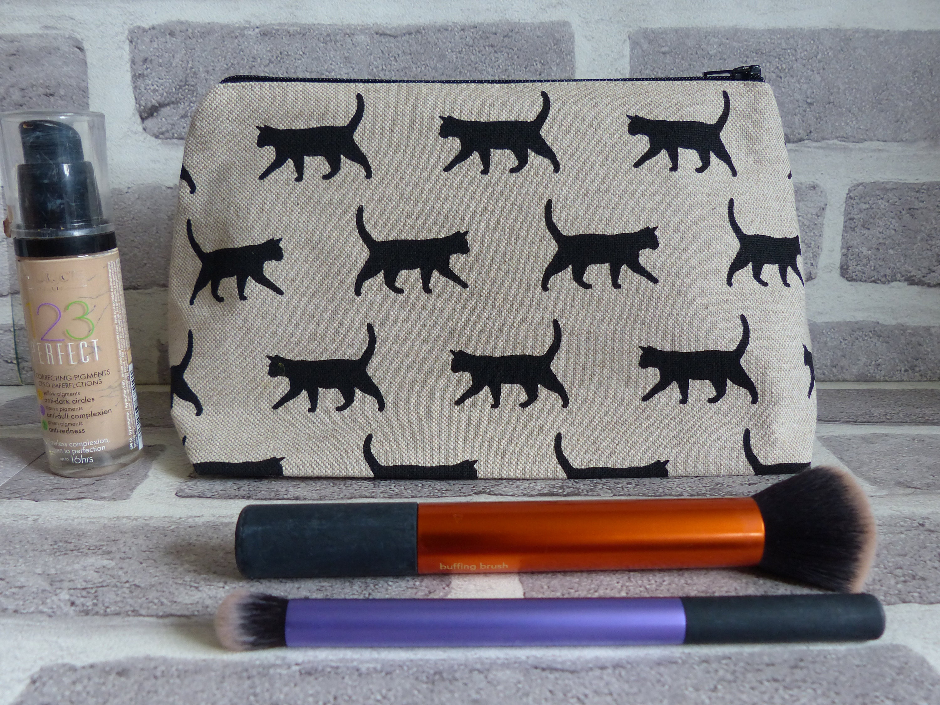 Black Cat Small Makeup Bag Black Cat Small Wash Bag Small Etsy