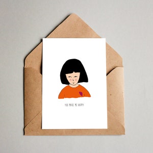 Postcard - You make me happy
