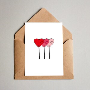 Postcard - Sucettes coeurs