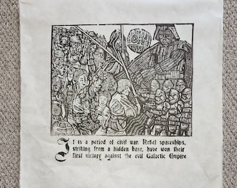 Star Wars - "A New Hope" - medieval woodcut print