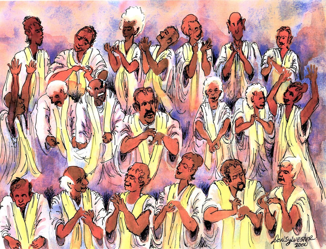 New Orleans Church Choir Singing, Religious Wall Decor, Church Choir
