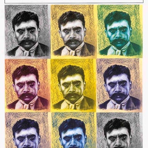 Zapata Poster, Emiliano Zapata, The Father Of Mexico, Famous Mexican, Mexicano, Zapata Art Print, Zapata Art, Mexican Art, Mexican Art Print