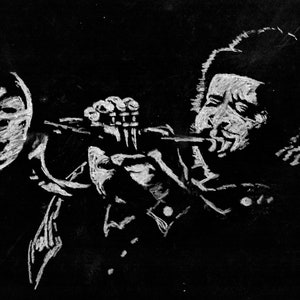 Jazz Trumpet Player, New Orleans Jazz Player, New Orleans Art Prints, Trumpeter, Jazz Art Prints, Jazz Art Prints, Trumpet Art Prints