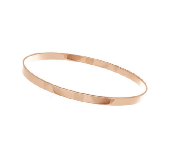 rose gold solid bangle